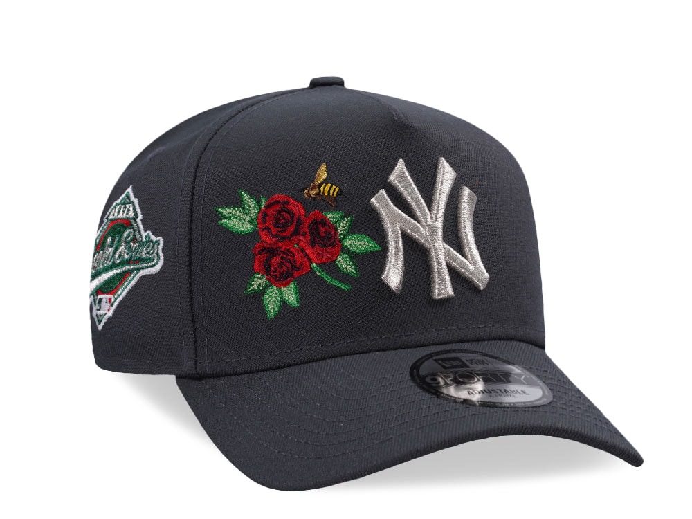 New Era New York Yankees World Series 1996 Dark Graphite Rose Edition 9Forty A Frame Snapback Gorra