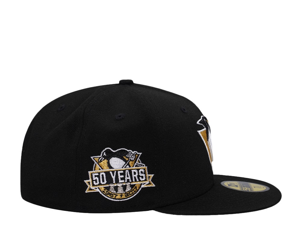 New Era Pittsburgh Penguins 50 Years Black Gold Edition 59Fifty Fitted Gorra