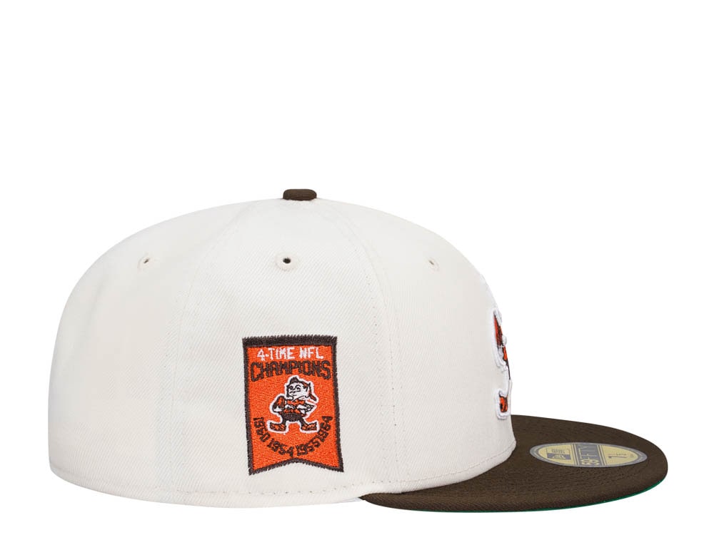New Era Cleveland Browns 4-Time NFL Champions Chrome Two Tone Edition 59Fifty Fitted Gorra