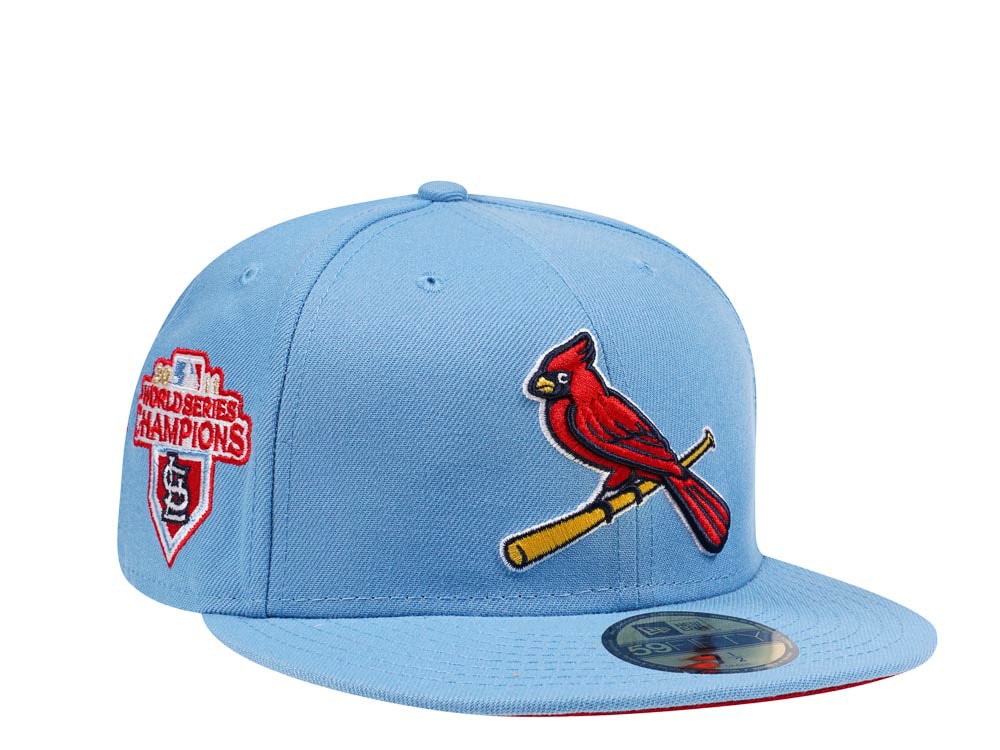 New Era St. Louis Cardinals World Series Champions 2011 Sky Blue and Red Edition 59Fifty Fitted Gorra