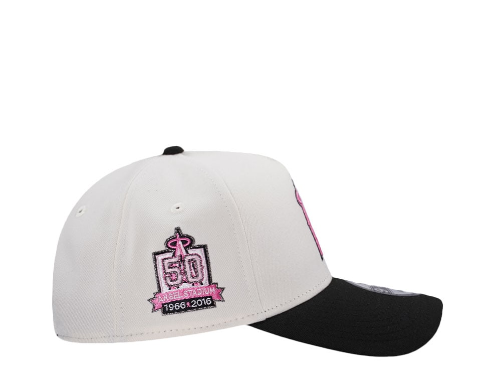 New Era Anaheim Angels 50th Anniversary Chrome Pink Two Tone Edition 9Forty A Frame Snapback Gorra
