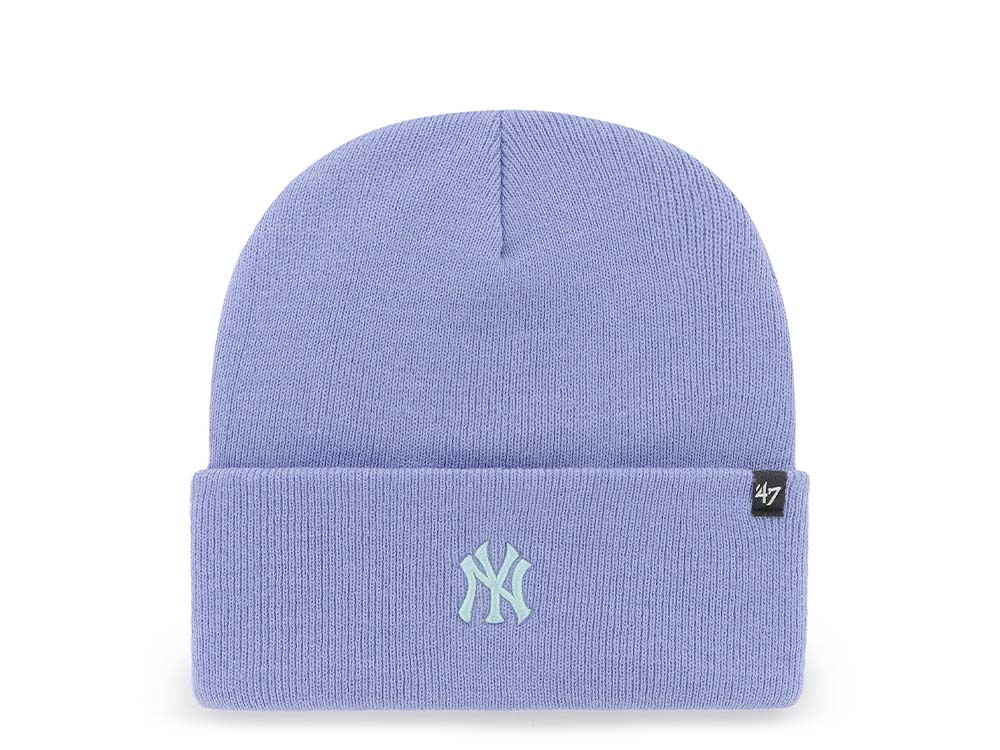 47Brand New York Yankees Lavender Base Runner Cuff Gorro