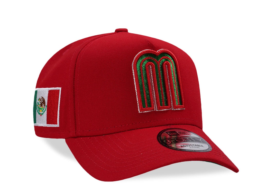 New Era Mexico World Baseball Classic Mexico Scarlet Edition 9Forty A Frame Snapback Gorra