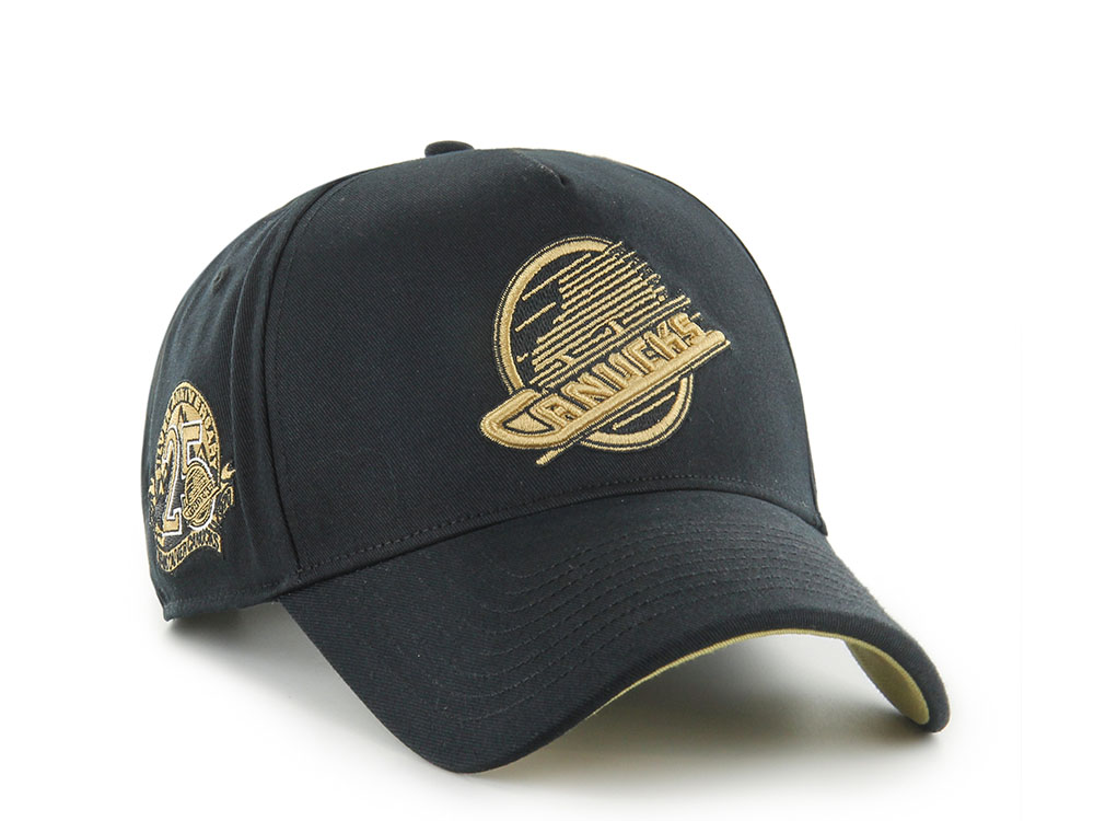 47Brand Vancouver Canucks Vintage Black Sure Shot Edition Hitch Snapback Gorra