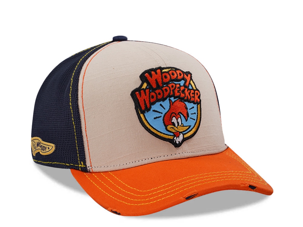 Capslab Woody Woodpecker Distressed Brown Trucker Snapback Gorra