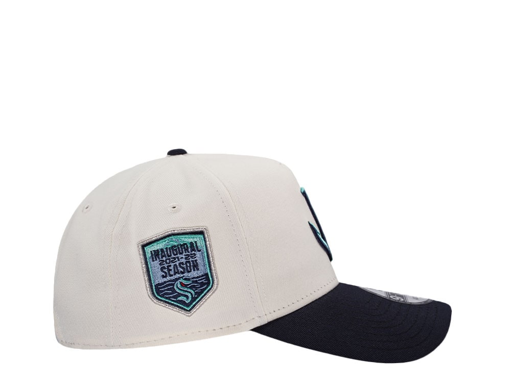 New Era Seattle Kraken Inaugural Season Chrome Two Tone Edition 9Forty A Frame Snapback Gorra