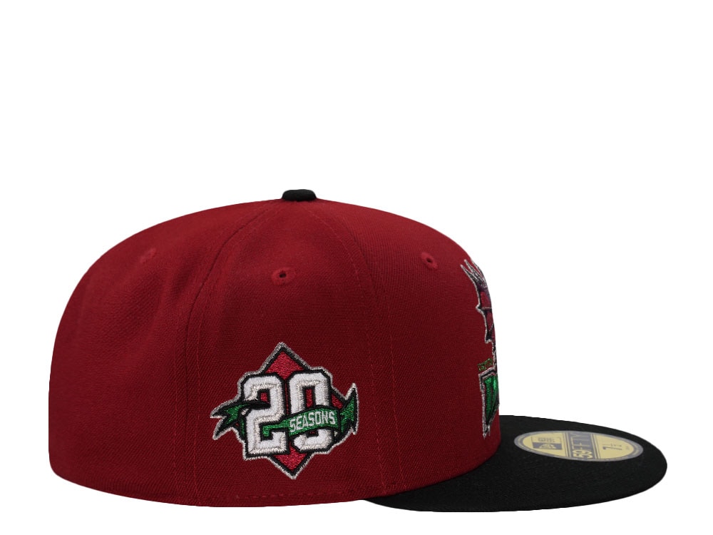 New Era Dayton Dragons 20th Anniversary Maroon Two Tone Edition 59Fifty Fitted Gorra