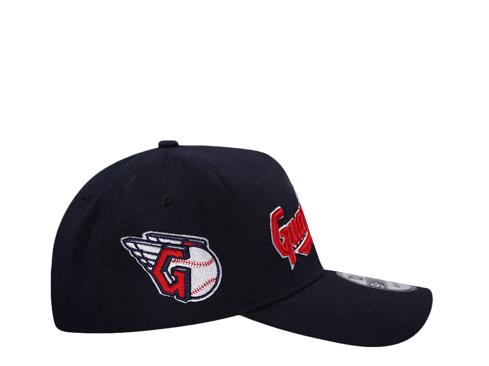 New Era Cleveland Guardians Navy Classic 9Forty A Frame Snapback Gorra