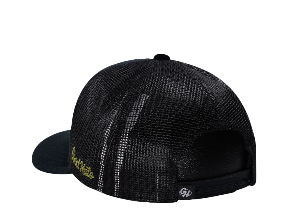 Good Hats Good Clouds Velour Black Trucker Edition Snapback Gorra