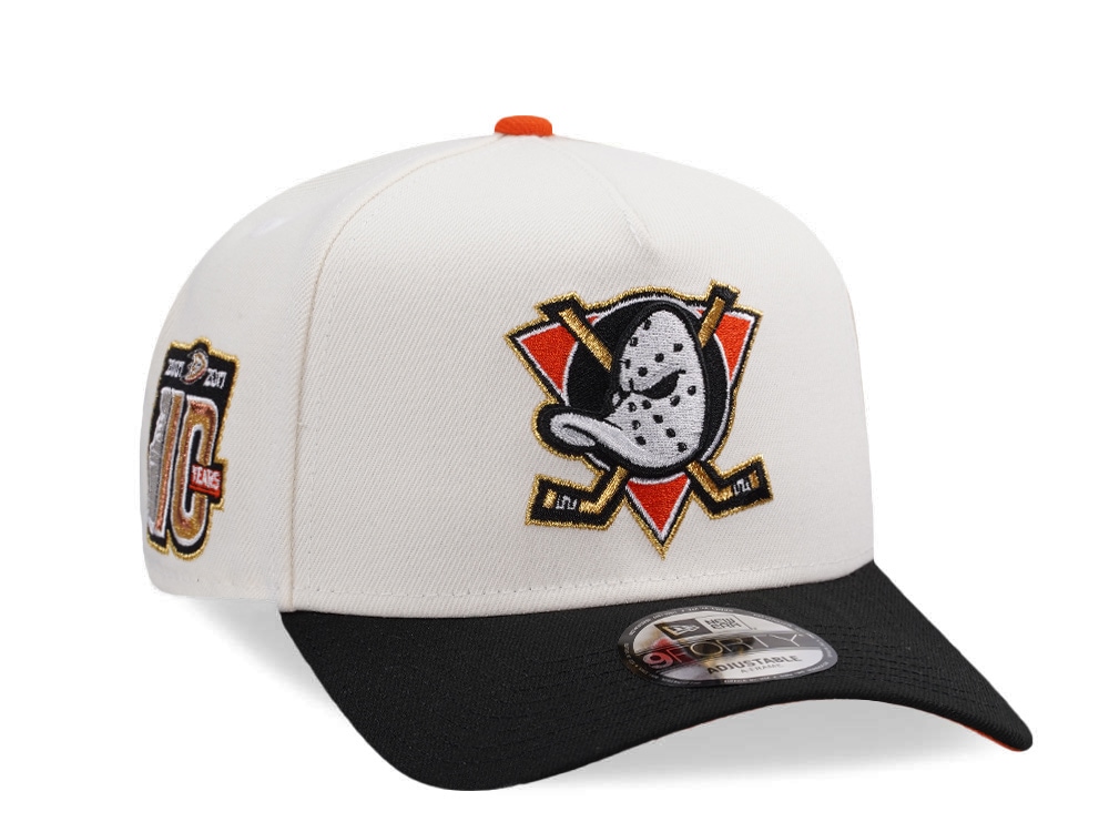 New Era Anaheim Ducks 10th Anniversary Chrome Two Tone Edition 9Forty A Frame Snapback Gorra