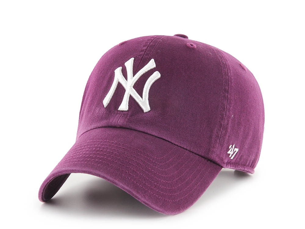 47 Brand New York Yankees Plum Edition Clean Up Strapback Gorra