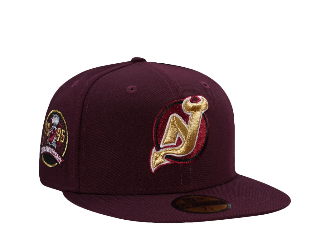 New Era New Jersey Devils 20th Anniversary Maroon Prime Edition 59Fifty Fitted Gorra