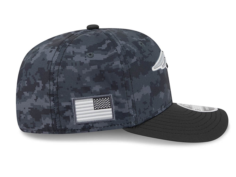 New Era New England Patriots NFL Salute to Service 2026 Digi Camo Black 9Seventy Stretch Snapback Gorra