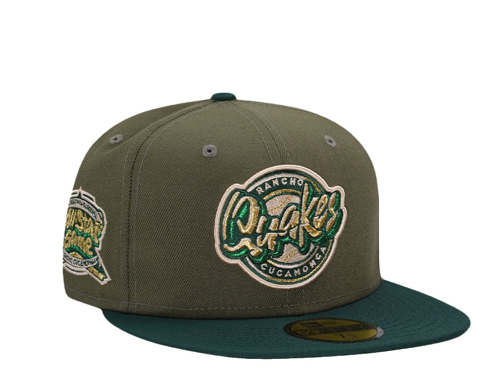 New Era Rancho Cucamonga Quakes All Star Game 2015 Sneaky Olive Two Tone Edition 59Fifty Fitted Gorra