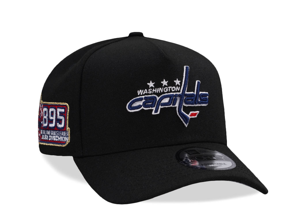New Era Washington Capitals All Time Goals Leader Ovechkin Black Prime Edition 9Forty A Frame Snapback Gorra