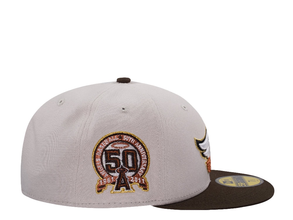 New Era Anaheim Angels 50th Anniversary Stone Two Tone Edition 59Fifty Fitted Gorra
