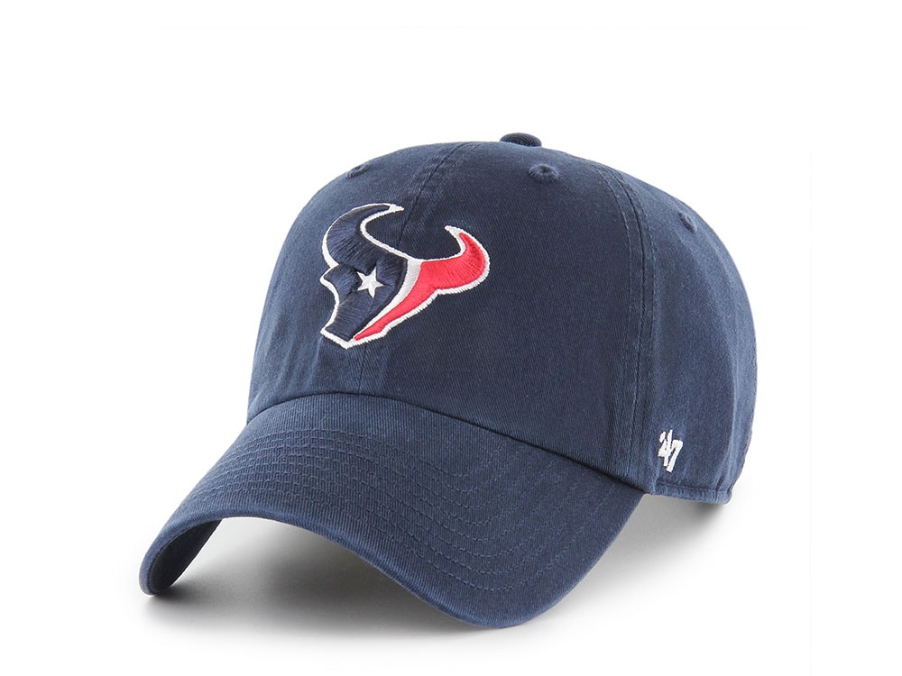 47Brand Houston Texans Navy Classic Edition Clean Up Strapback Gorra
