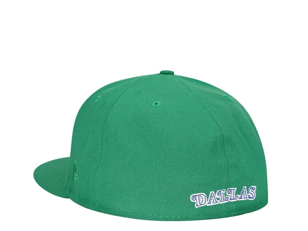New Era Dallas Mavericks Hardwood Classic Green Edition 59Fifty Fitted Gorra