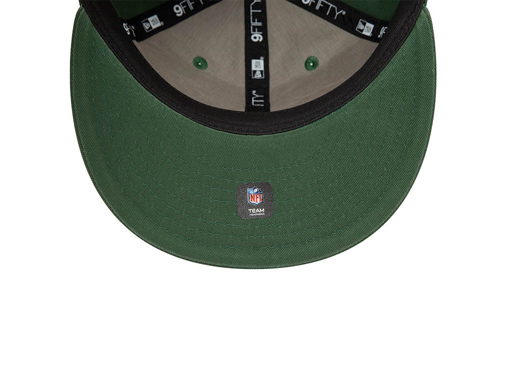 New Era Green Bay Packers Retro Dark Green 9Fifty Retro Crown Snapback Gorra