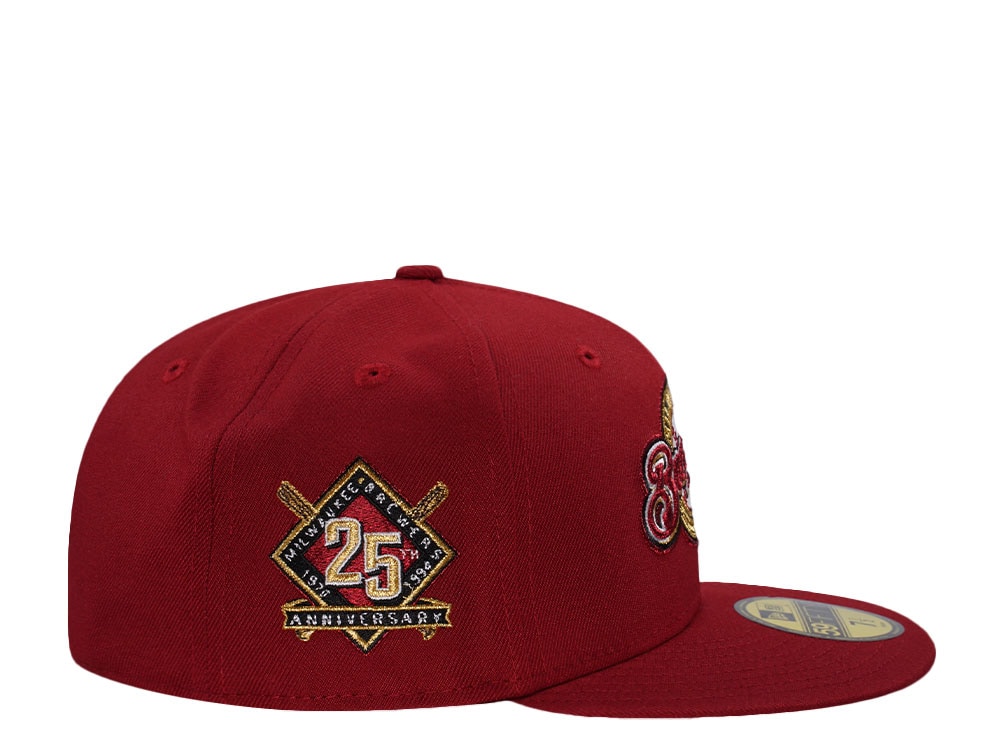 New Era Milwaukee Brewers 25th Anniversary Red Prime Edition  59Fifty Fitted Gorra