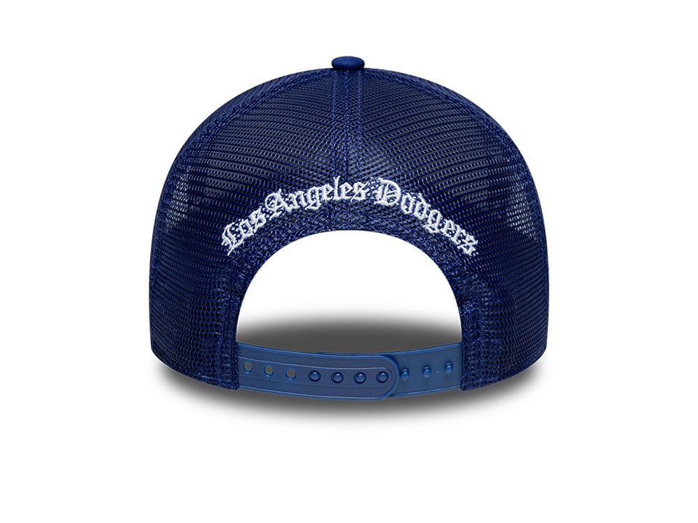 New Era Los Angeles Dodgers Wordmark Blue Prime Edition 9Forty A Frame Trucker Snapback Gorra