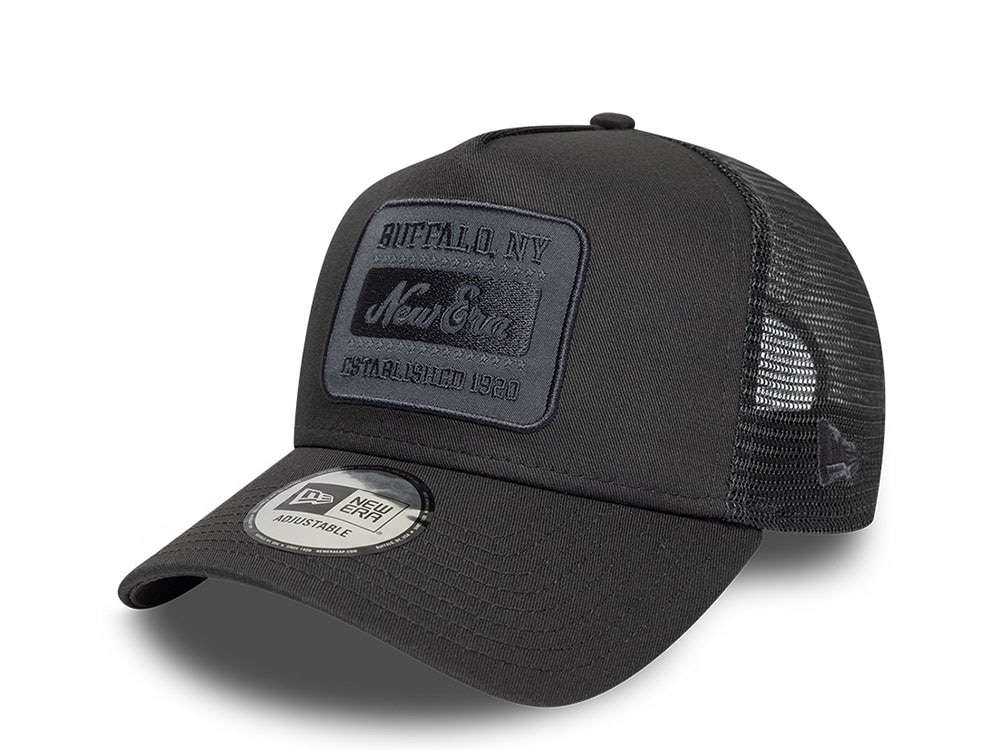 New Era Buffalo NY Tonal Patch White 9Forty A Frame Trucker Snapback Gorra