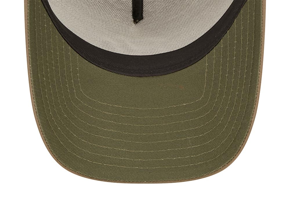New Era New York Yankees Ripstop Olive A Frame Trucker Snapback Gorra