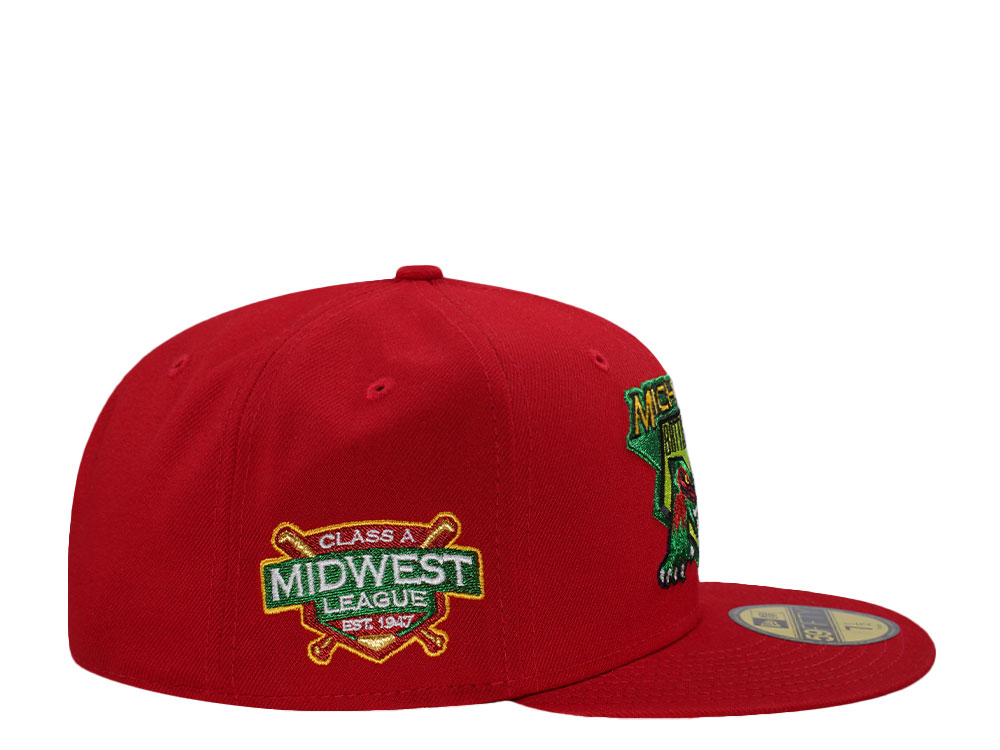 New Era Michigan Battle Cats Midwest League Red Prime Edition 59Fifty Fitted Gorra