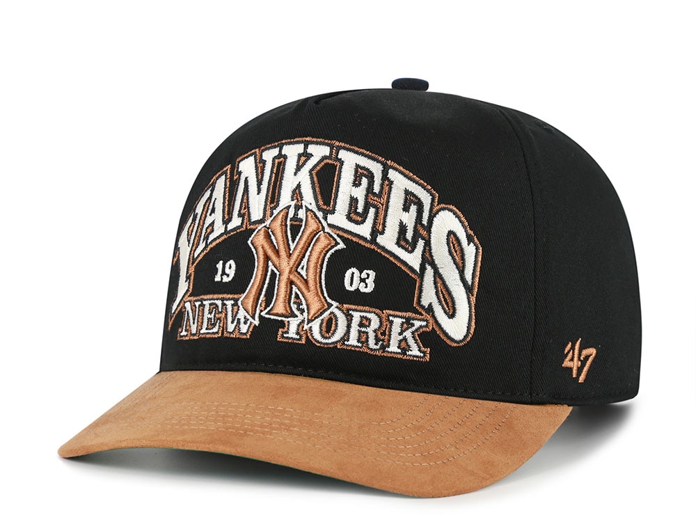 47 Brand New York Yankees Suede Visor Black Hitch Snapback Gorra