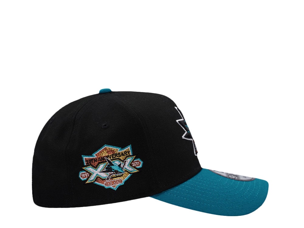 New Era San Jose Sharks 20th Anniversary Black Two Tone Edition 9Forty A Frame Snapback Gorra