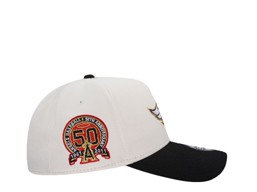 New Era Anaheim Angels 50th Anniversary Chrome Gold Two Tone Edition 9Forty A Frame Snapback Gorra