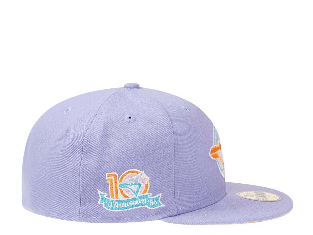 New Era Toronto Blue Jays 10th Anniversary Lavender Mango Prime Edition 59Fifty Fitted Gorra