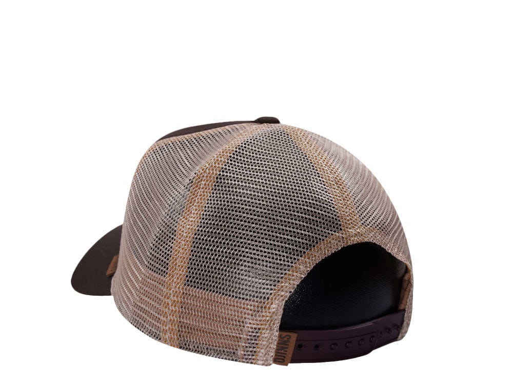 Djinns HFT Coffee Club Head Dark Brown Trucker Snapback Gorra