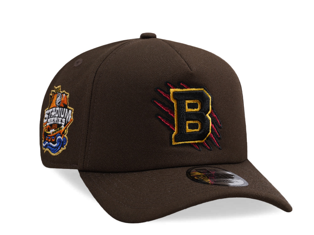 New Era Boston Bruins Stadium Series 2026 Walnut Prime Edition 9Forty A Frame Snapback Gorra