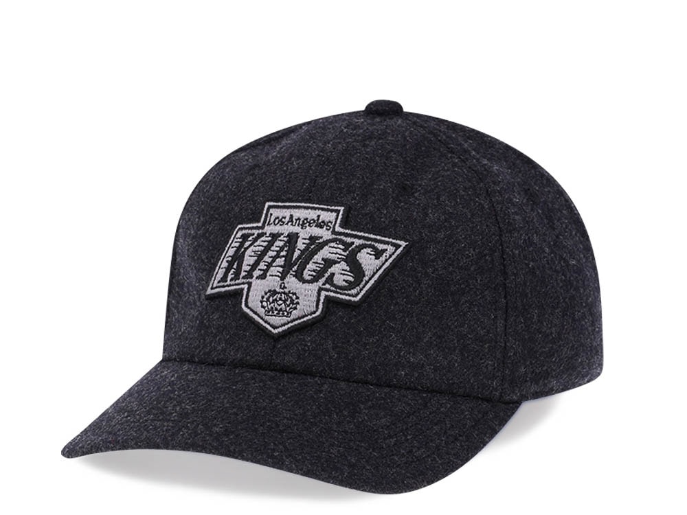 American Needle Los Angeles Kings Black Curved Archive Wool Strapback Gorra