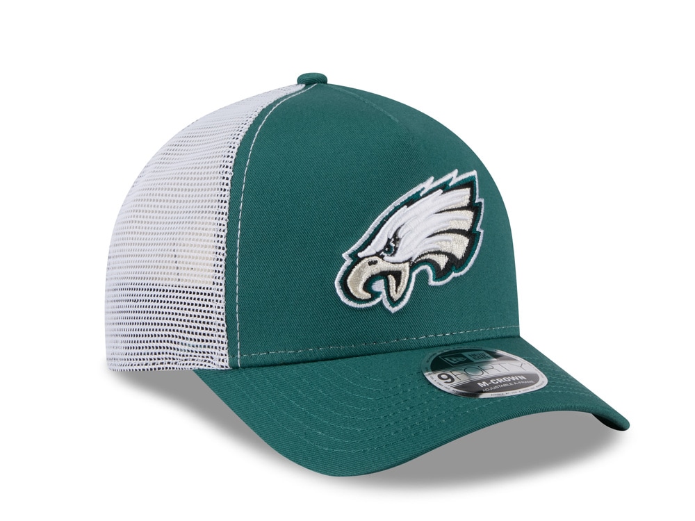 New Era Philadelphia Eagles Official Team Color Edition 9Forty M Crown A Frame Trucker Snapback Gorra
