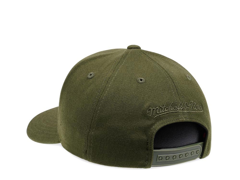 Mitchell & Ness Los Angeles Lakers Wood Leatherbadge Red Line Flex Snapback Gorra