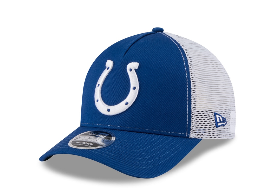New Era Indianapolis Colts Official Team Color Edition 9Forty M Crown A Frame Trucker Snapback Gorra