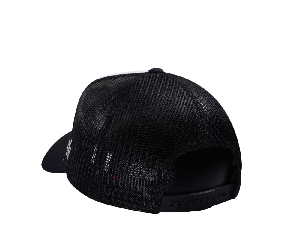 American Needle Miller High Life White And Black Valin Edition Trucker Snapback Gorra