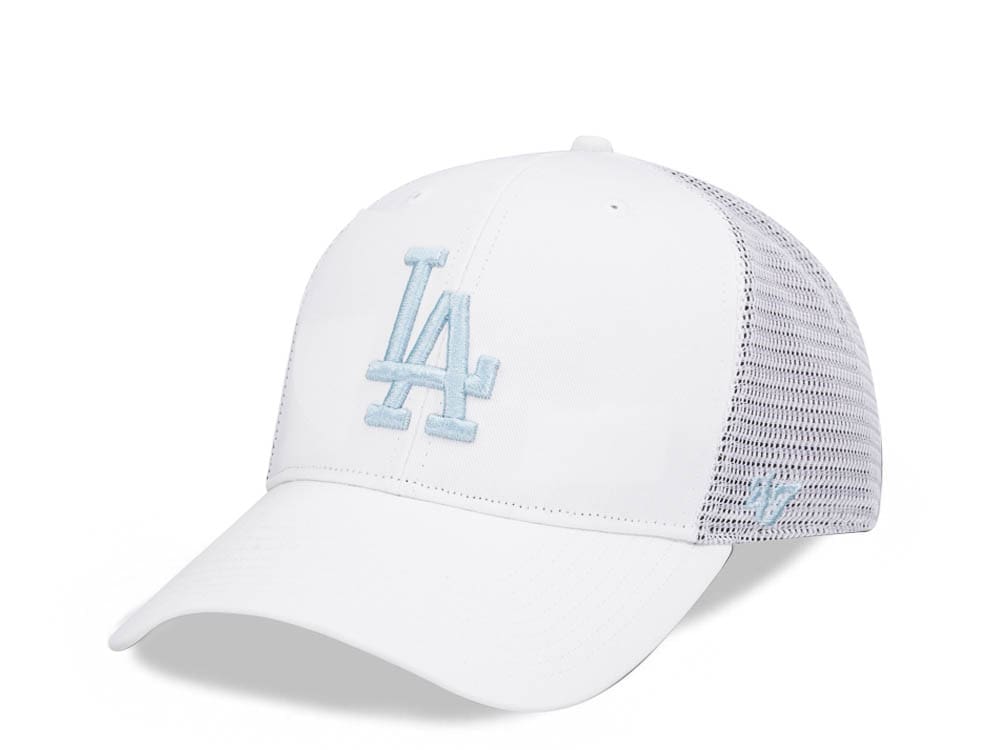 47Brand Los Angeles Dodgers White Branson MVP Trucker Snapback Gorra