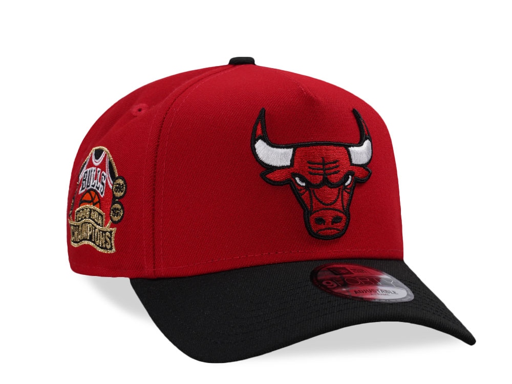 New Era Chicago Bulls NBA Champions 1996 Scarlet Two Tone Edition 9Forty A Frame Snapback Gorra