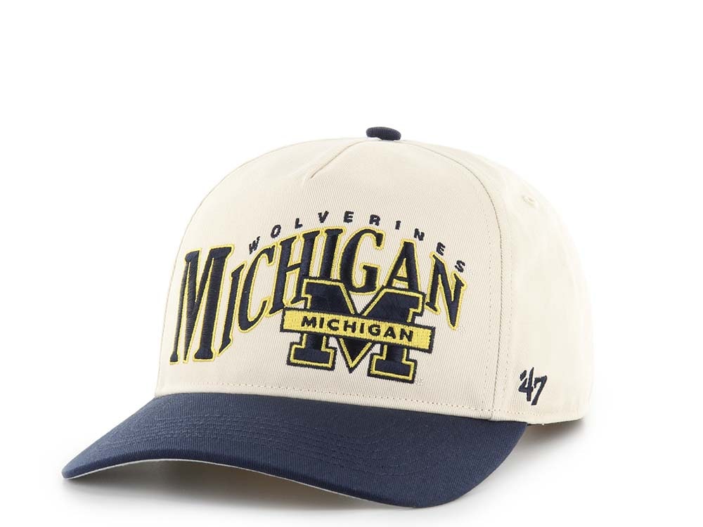 47Brand Michigan Wolverines Natural Wave Hitch Snapback Gorra