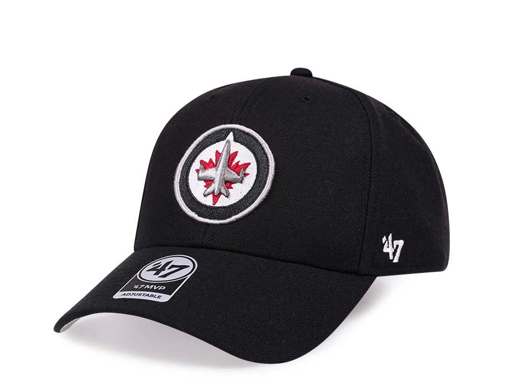 47Brand Winnipeg Jets Classic Black Strapback Gorra