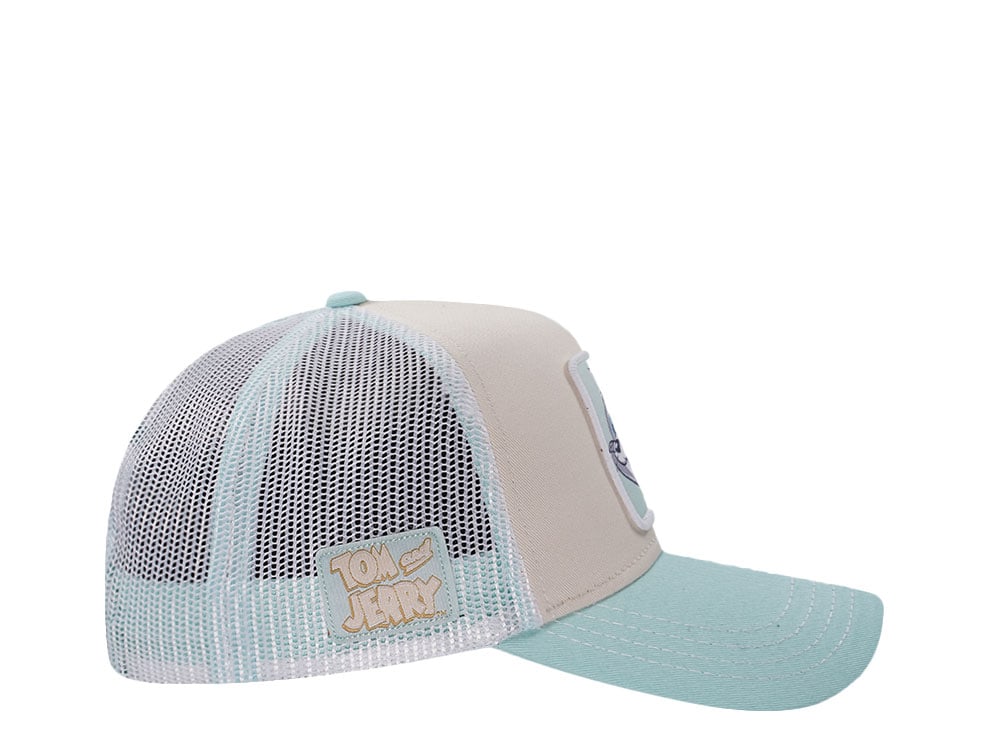 Capslab Tom and Jerry Beige Trucker Snapback Gorra