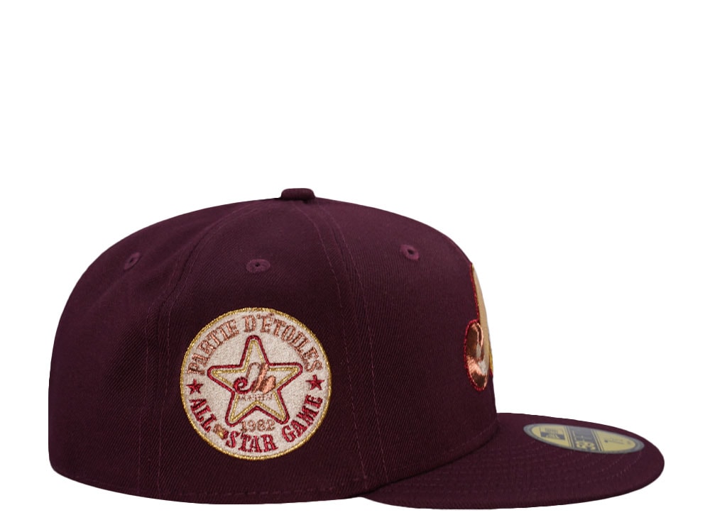 New Era Montreal Expos All Star Game 1982 Maroon Prime Edition 59Fifty Fitted Gorra