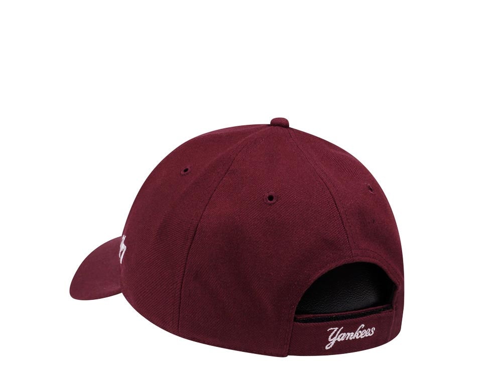 47Brand New York Yankees Classic Maroon Strapback Gorra