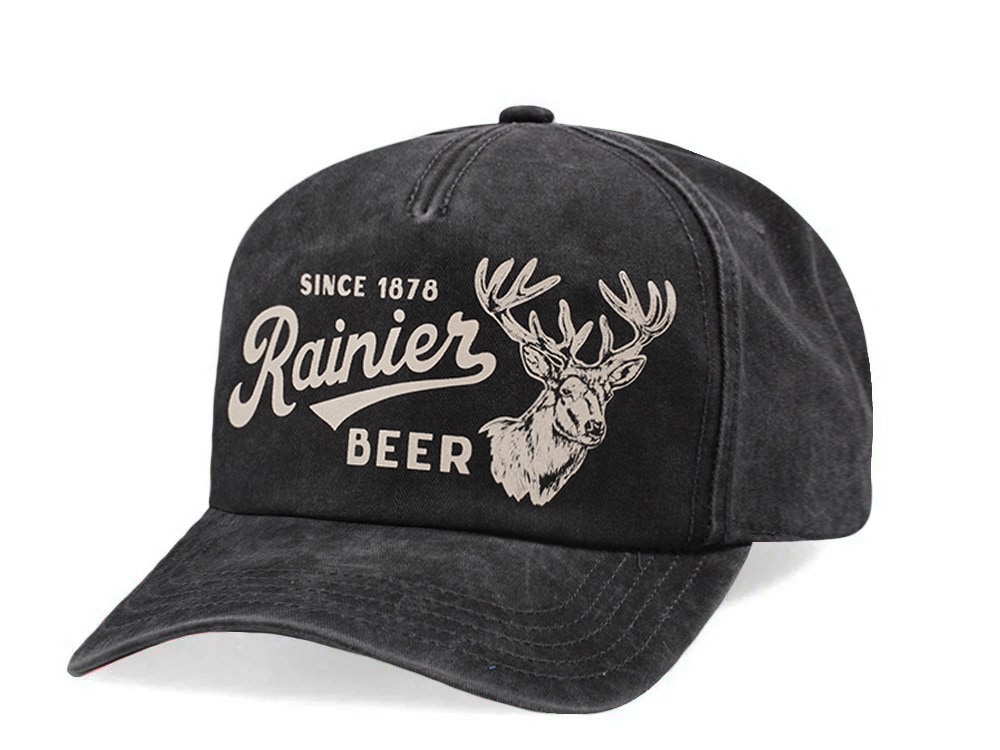 American Needle Walker Rainier Beer Black Edition Snapback Gorra