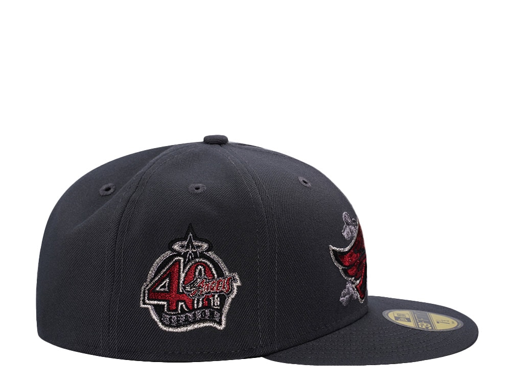 New Era Anaheim Angels 40th Anniversary Dark Gray Prime Edition 59Fifty Fitted Gorra