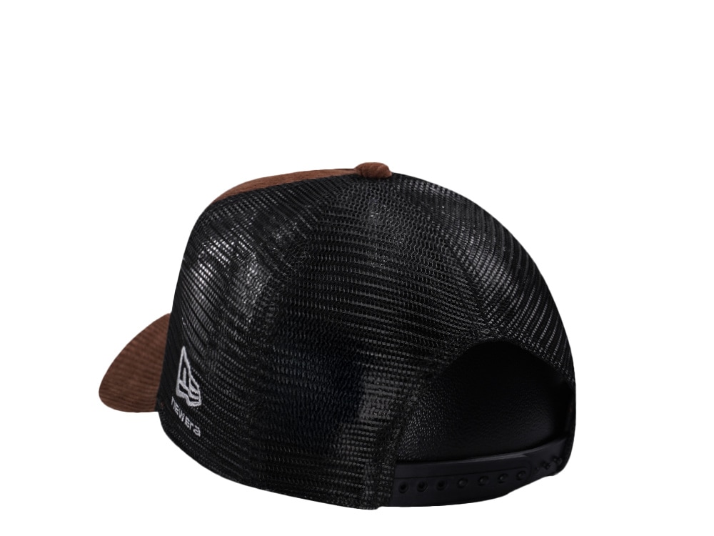 New Era Red Bull Racing Corduroy Brown 9Forty A Frame Trucker Snapback Gorra
