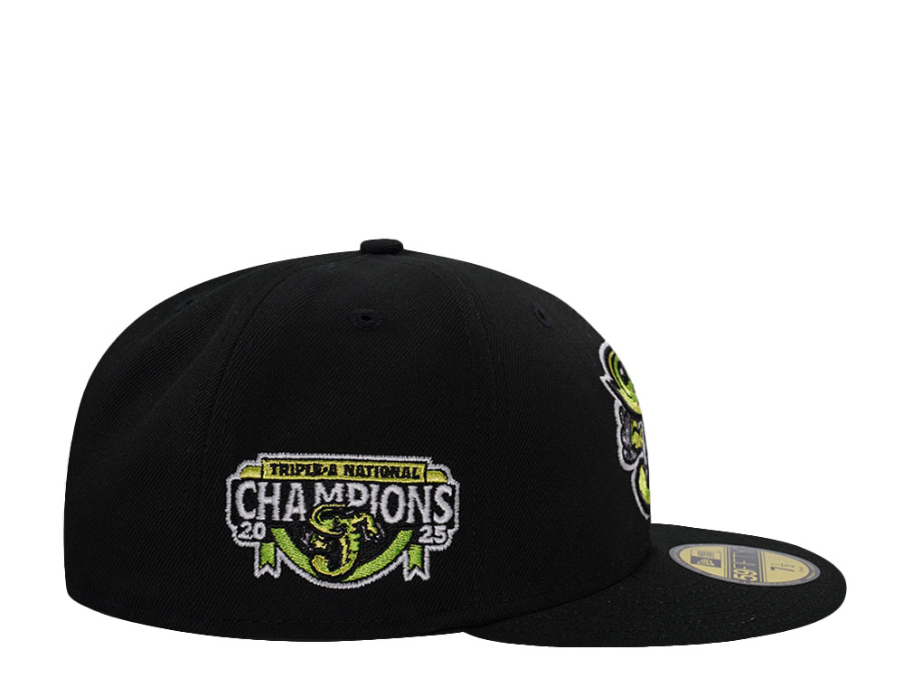 New Era Jacksonville Jumbo Shrimp Triple A National Champions 2025 Black Prime Edition 59Fifty Fitted Gorra